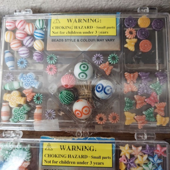 Bead Lot Beads 10+ Cases Crafting Jewelry Beads Colorful Plastic Wooden Metal - Picture 4 of 12